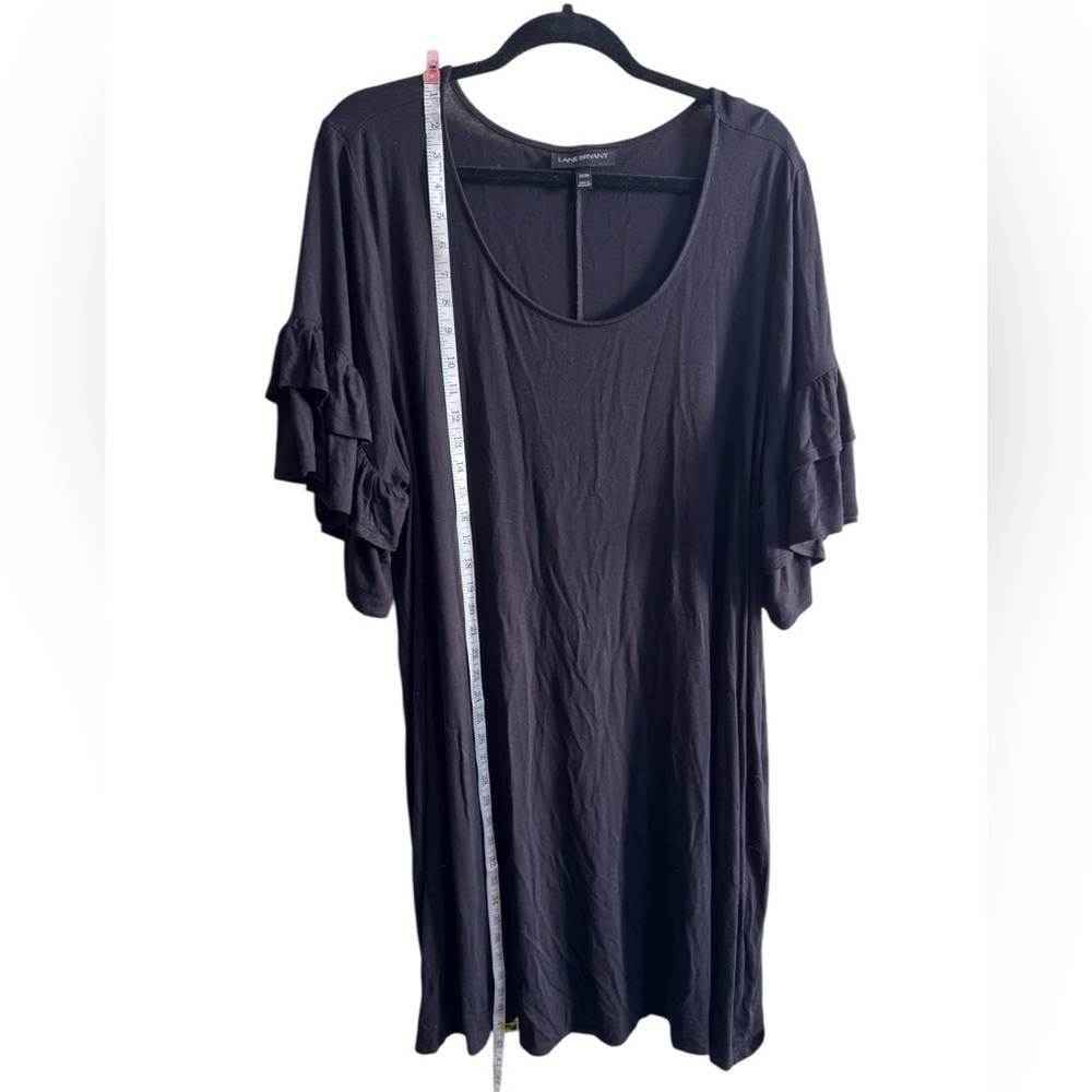 Lane Bryant Black Ruffle Sleeve Dress 22/24 - Picture 7 of 8